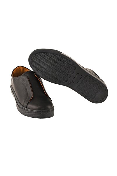 Moosefield Women's Black Genuine Leather Sneaker