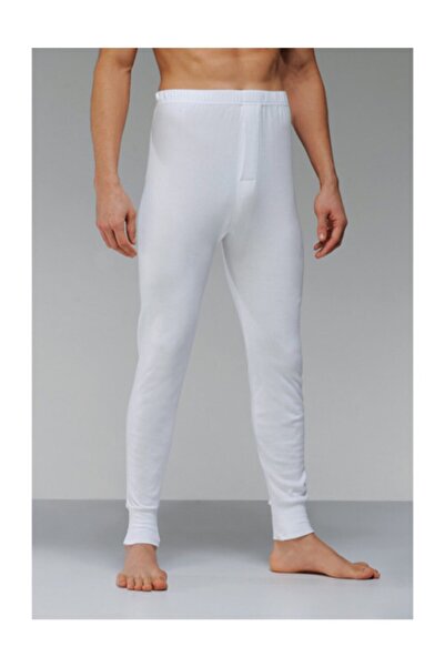 Çift Kaplan Erkek Interlok Uzun Beyaz Külot 0430