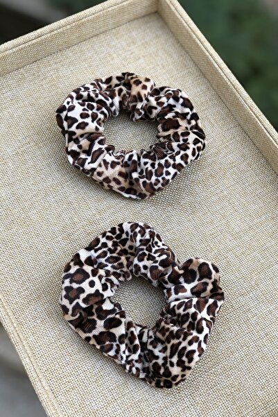 İnci Accessories Ženski Sa leopard dezenom Somot - Set od 2, gumena kopča, sm...