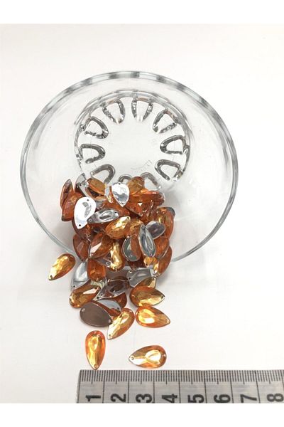 Hobigram Χάντρες Ποικιλία Orange Drop Plastic Strut Stone 20 gr – Χάντρες, Κομψό Σχέδιο, Γυναικείο Αξεσουάρ – Μπον