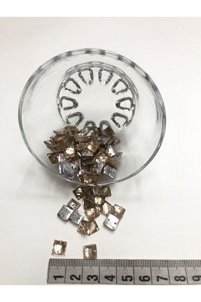 Hobigram Χάντρες Ποικιλία Light Mink Square Plastic Strut Stone 20gr – Χάντρες, Κομψό Σχέδιο, Γυναικείο Αξεσουάρ – Bo