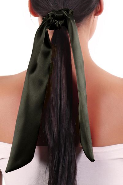 hahai accessories مشبك ربطة عنق نسائي طويل من Hahai مصنوع من الساتان