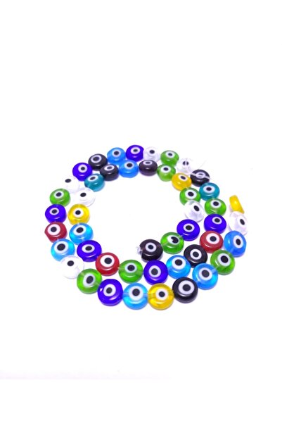 platin hediyelik 8 mm (1 șir) mărgele de sticlă plată de culoare mixtă, de di...