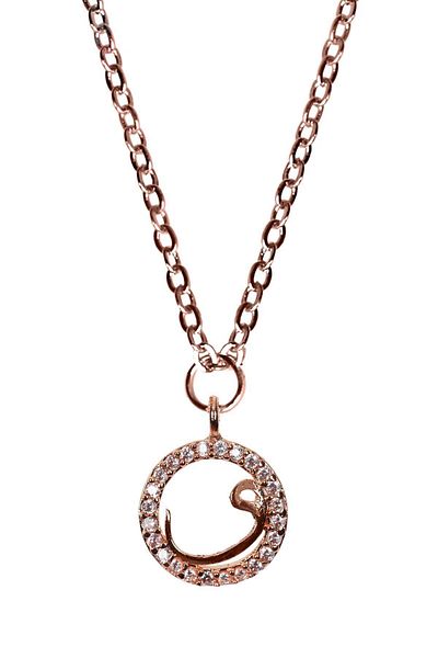 LABALABA Women's Zircon Stone Initial Symbol Pendant Necklace