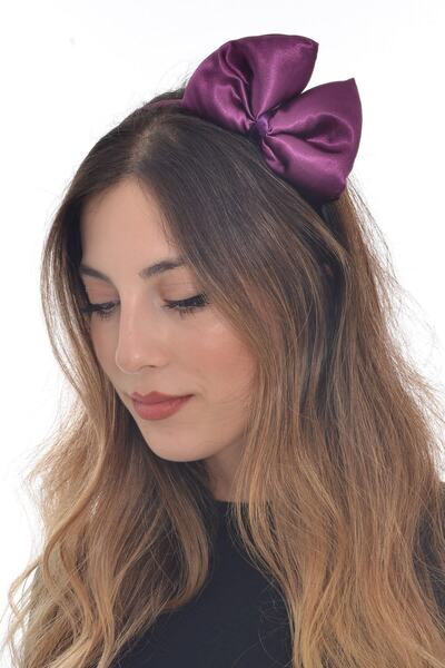 hahai accessories Coroană subțire cu fundă mov pentru femei Hahai