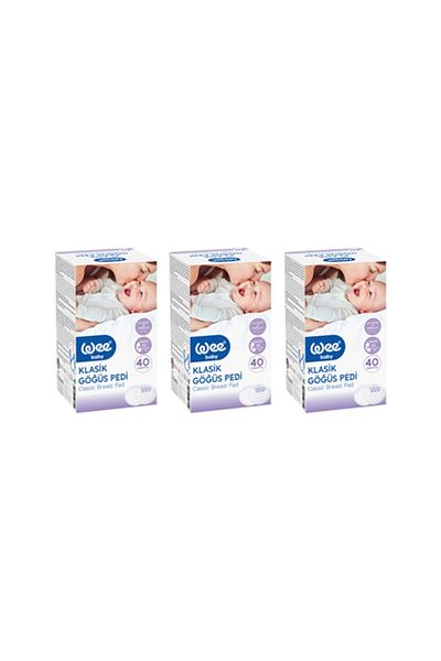 Wee Baby Classic Breast Pad 3 Packs of 40
