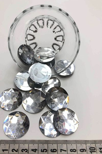 Hobigram Beads Assortment Round Transparent Plastic Strut Stone 10 Pieces – Beads, Stylish Design, Women's Accessory –