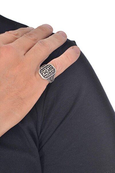 LABALABA ERKEK ANTİK GÜMÜŞ EBCED YÜZÜK