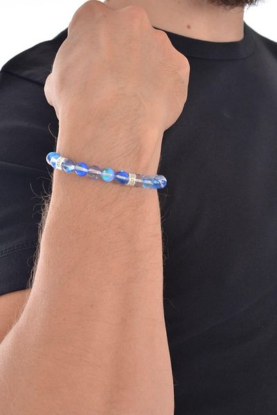 LABALABA MEN'S BLUE QUARTZ NATURAL STONE BRACELET