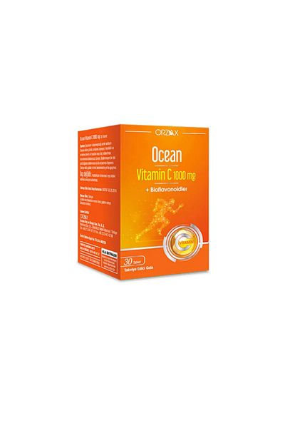 Orzax Ocean Vitamin C 1000 Mg 30 Tablets - Helps Support the Immune System