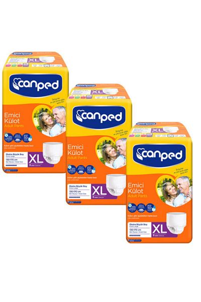 Canped Absorbent Panty Diapers Extra Large Size 3x8 24 Pieces
