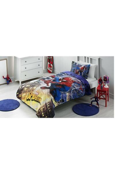 Özdilek Spiderman Tek Kişilik Disney Lisanslı Yatak Örtüsü Mavi 160x230