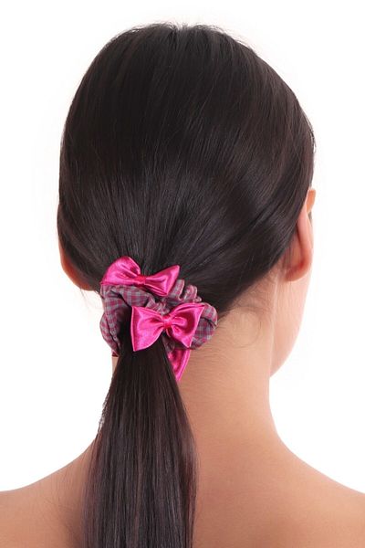 hahai accessories Hahai női Gingham szalag részletes Scrunchie csat