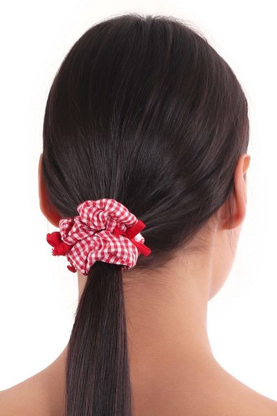 hahai accessories Hahai Women's Gingham Scrunchie Buckle