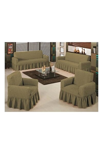 Altın Kelebek Laysu Home Bürümcük Maxi Комплект чохлів для диванів (3+3+1+1) - Кістковий