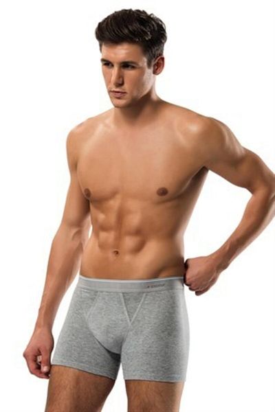 Erdem Ανδρικό γκρι βαμβακερό ελαστάν Boxer 3 Πακ