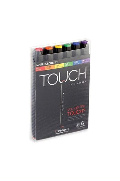Touch Twin Marker Set 6 Colors Primary Colors