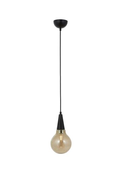 Tavcam Topaç Tekli Füme Luster - Siyah Avize