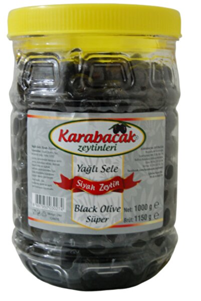 Karabacak Zeytin Karabacak Siyah Zeytin Süper Boy 1 Kğ Pet Kavanoz