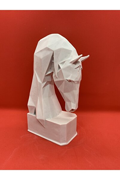 BüstBütün Tasarım Dekorasyon Кубічна кінська декоративна скульптура, статуетка, сувенір, підставка для книг