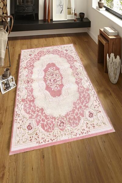 MODANOİVA Leke Tutmaz Yıkanabilir Kaymaz Dot Taban Dijital Baskı Salon Halısı Mrc1453