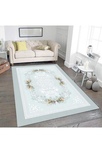 MODANOİVA Leke Tutmaz Yıkanabilir Kaymaz Dot Taban Dijital Baskı Salon Halısı Mrc23