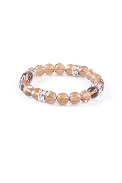 LABALABA MEN'S BROWN QUARTZ NATURAL STONE BRACELET