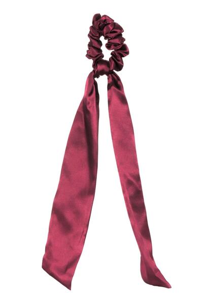 hahai accessories Hahai Women's Long Ribbon Model Satin Scrunchie Buckle