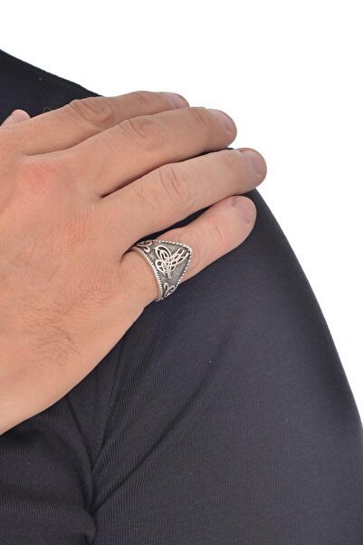 LABALABA ERKEK ANTİK GÜMÜŞ OSMANLI TUĞRASI YÜZÜK