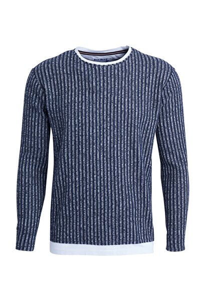 Bad Bear Erkek Çivit Mavi Triko Wavy Knıt