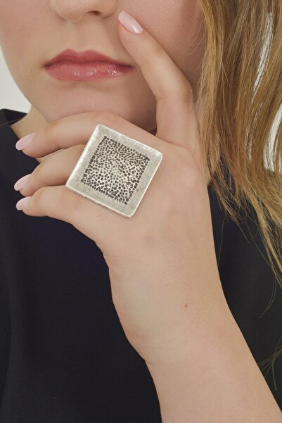 LABALABA KADIN ANTİK GÜMÜŞ KAPLAMA YÜZÜK