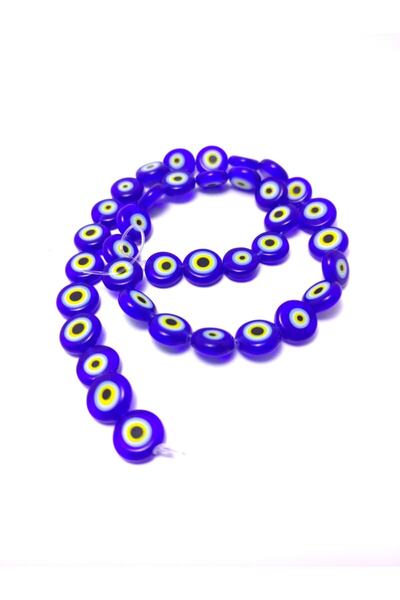 platin hediyelik 10 mm (1 șir) mărgele de sticlă plată albastră de dimensiuni...