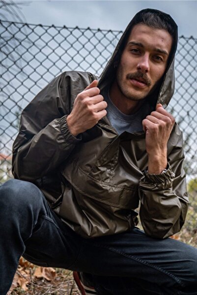 gothamvibes Ανδρικό αδιάβροχο χακί