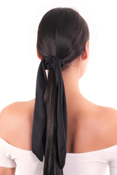 hahai accessories Hahai Women's Long Ribbon Model Scrunchie Buckle