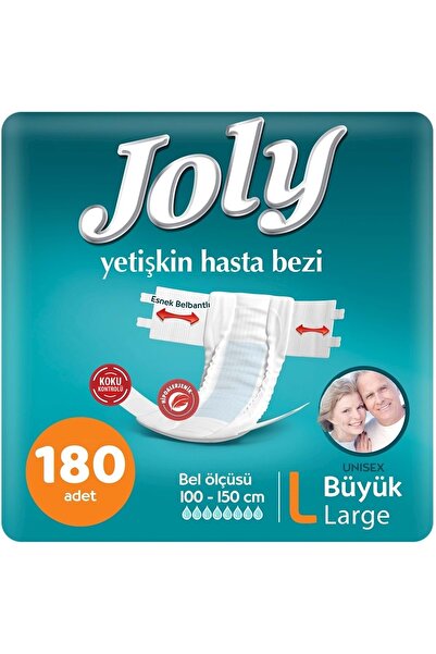 Joly Yetişkin Hasta Bezi Bel Bantlı Large Büyük 180 Adet (6pk*30)