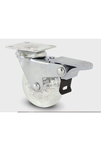 Joy 4 Adet Frenli Şeffaf Döner Tablalı Bilyalı Mobilya Tekerleği 512 Fvt