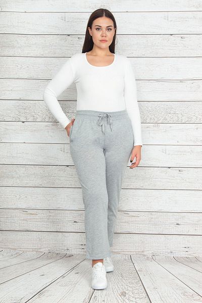 Şans Große Größen in Sweathose - Grau - Straight