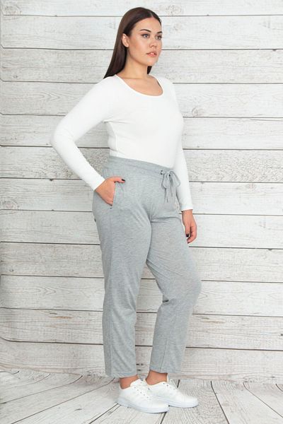 Şans Große Größen in Sweathose - Grau - Straight