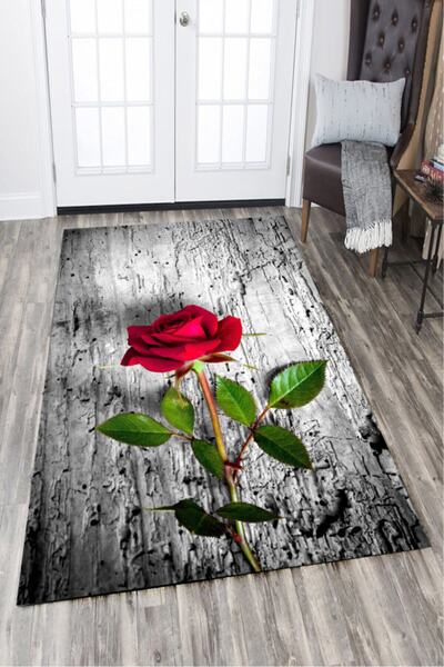 MODANOİVA Gülün Sadeliği Dijital Baskılı Halı Mrc1923
