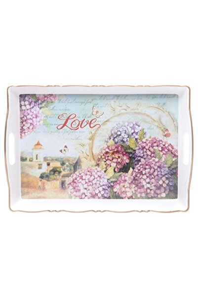 BİEV Beyaz Ortensia Tepsi Enj054, şık ve kullanışlı mutfak aksesuarı