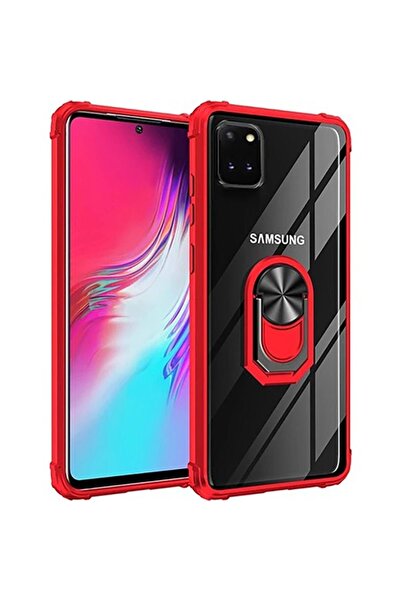 KZY İletişim Samsung Galaxy Note 10 Lite Kapak Şeffaf Yüzüklü Kenar Korumalı ...
