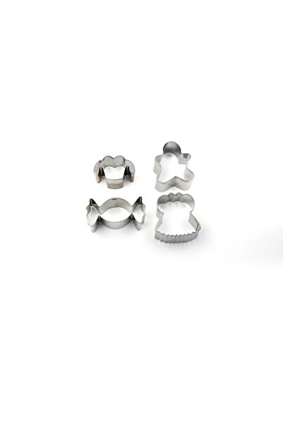 PASTRY PLANET مجموعة من 4 قوالب كوكي معدنية للأطفال