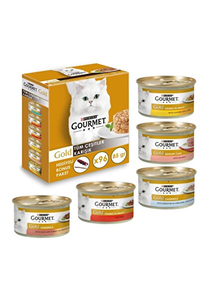 Gourmet Komple Karisik Kedi Yaş Maması 96x85 Gr