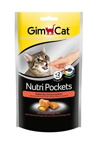 Gimcat Nutripockets Kedi Ödülü Somon Omega 3&6 60gr
