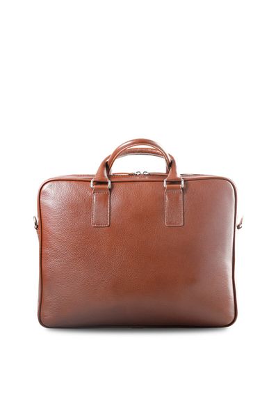 Guard Leather 1886 حقيبة كمبيوتر محمول من الجلد الطبيعي بلون أسمر