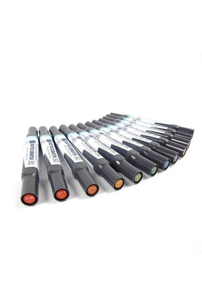 Zig Kurecolor Twin S Marker Pen 12 Color Set Brilliant Colors