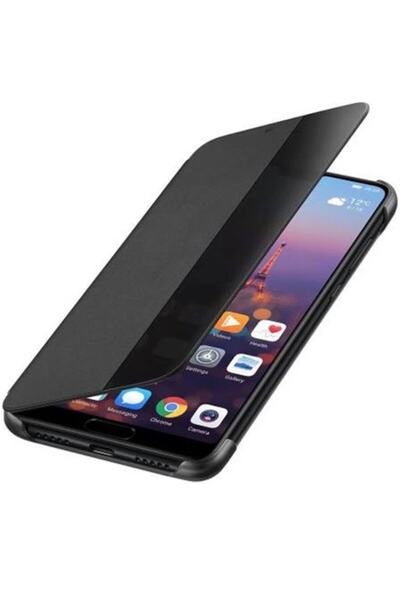 Smart Tech Huawei Y7 Prime 2019 Yarım Cam Kapaklı Kılıf Siyah
