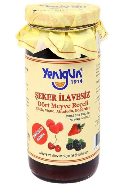 Yenigün Şeker Ilavesiz Dört Meyve Reçeli 290 Gr