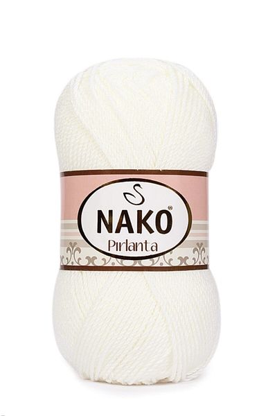 NAKO (5 τεμάχια) Diamond 208 White Hand Knitting Yarns Booties Γιλέκο Ζακέτα Σκέτο Πουλόβερ