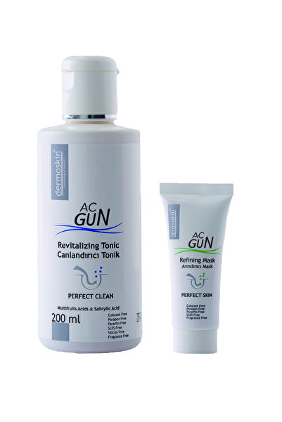 Dermoskin Akneli Ciltler Için Acgun Canlandırıcı Tonik 200ml+acgun Arındırıcı Mask 30ml